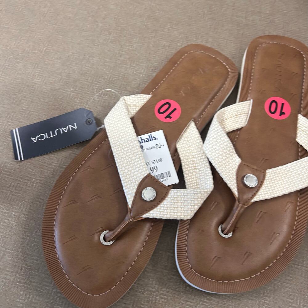 Nautica Flip flop Lot of 2 pair women's size 10 NWT - Picture 2 of 7